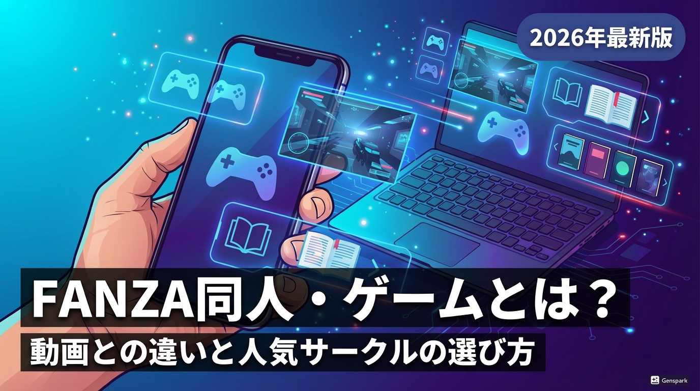 FANZA同人・アダルトゲームジャンルと動画との違い・サークルの選び方